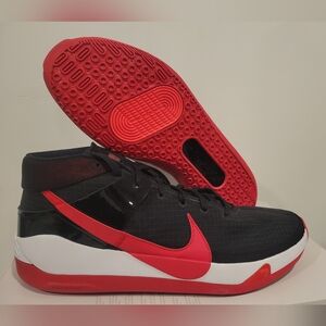Nike Zoom KD13 Basketball Shoes Men US size 18 Black & Red Round Toe CI9948-002
